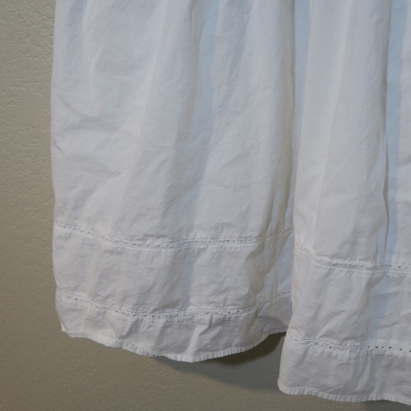 Lane Bryant Milkmaid Dress Boho Mini Beaded Collar Euro Summer Bridal White - Picture 3 of 9